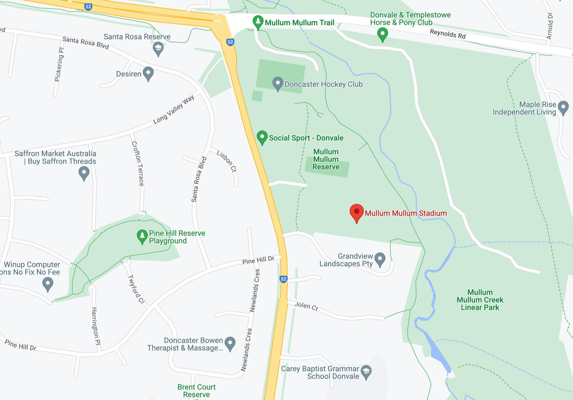 Mullum Mullum Stadium, 31 Springvale Road, Donvale, 3111, Victoria, Australia